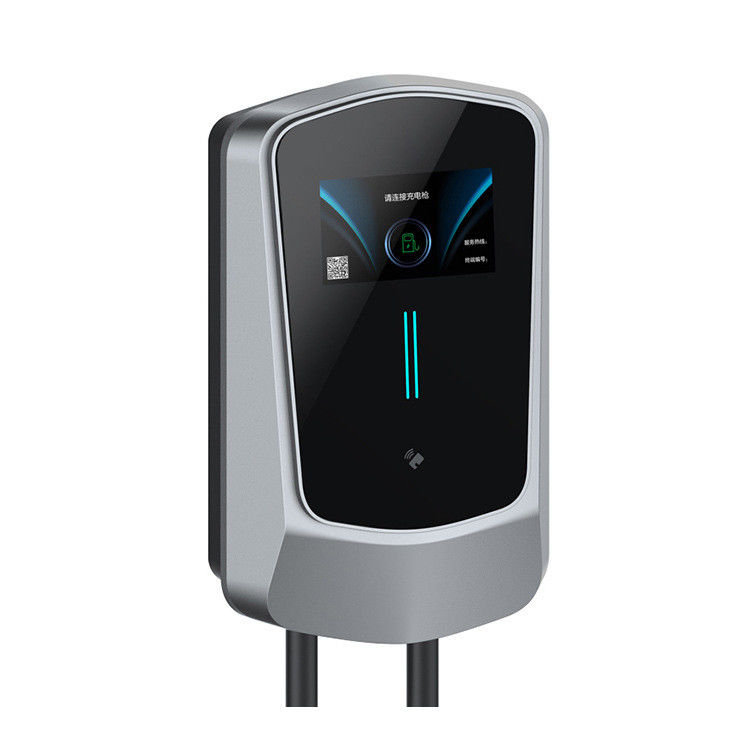 Commercial Electric Vehicle Chargers Type 2 App Wall EV Charger 4.3 Inch Display