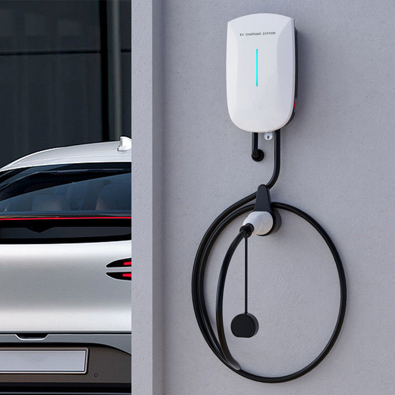 Swiping Card Column Mounted Portable 240v Type 1 EV Charger For Tesla BMW