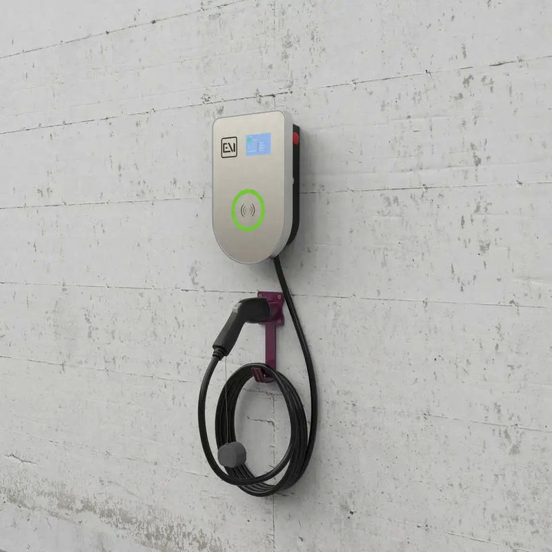 RFID Wall Boxer 7kw 32a Wall Mounted EV Charging Station With 5 Meters Cable