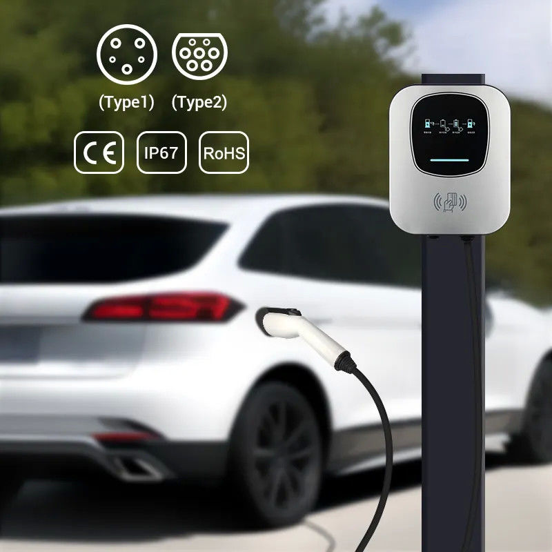 Customize Colors 11kw Fast Charging Wall Mounted EV Charging Station For Home