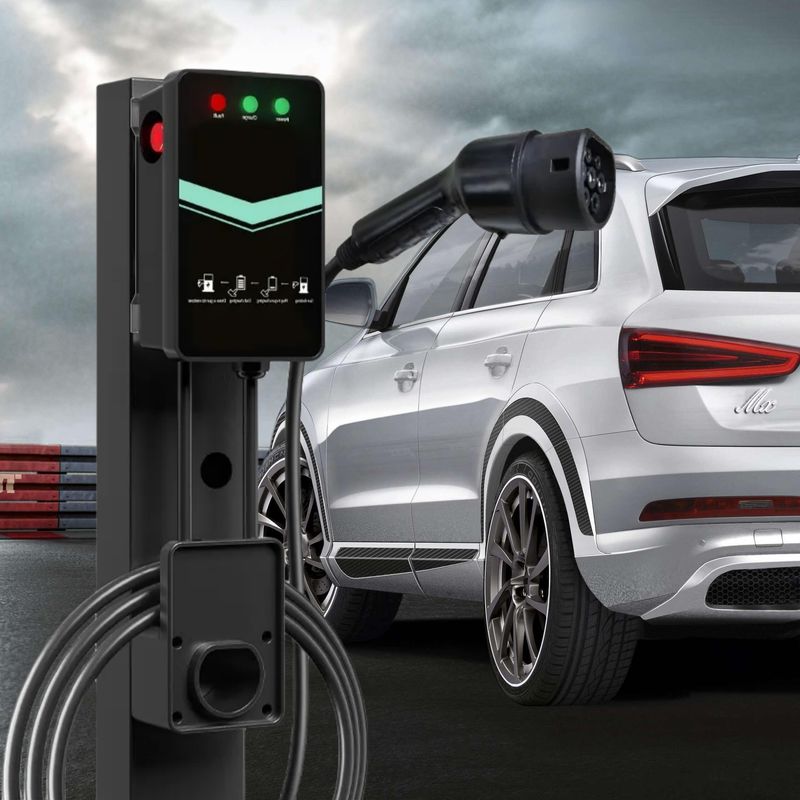48A Type 1 For Home Single Gun Wall Mounted EV Charging Station LED Indicator