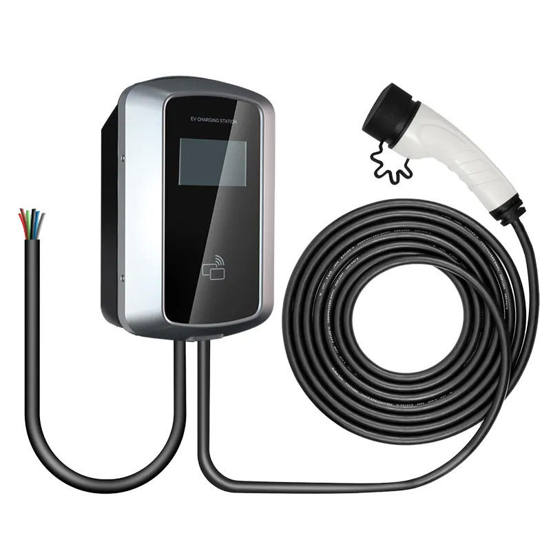 RFID Card WiFi Bluetooth Wall Mounted EV Charging Station AC Car Charger 16A 380V