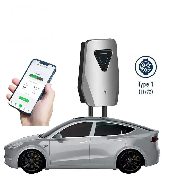 American Standard Single Gun 32A Type 1 Wall EV Charger For Tesla Home Charging