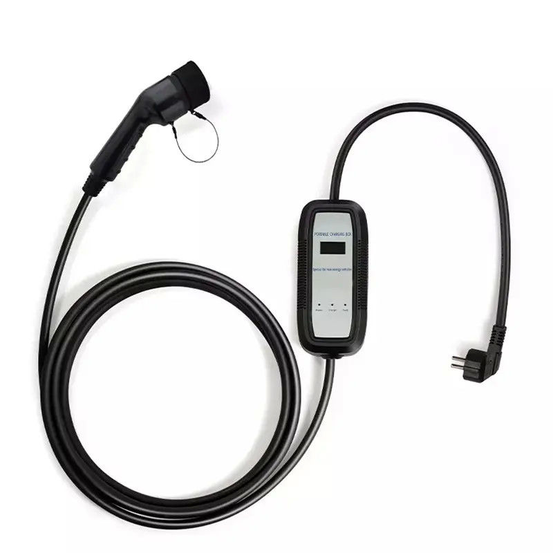 Lightning Proof 32A Type 1 And Type 2 Portable AC EV Charger With Screen Display