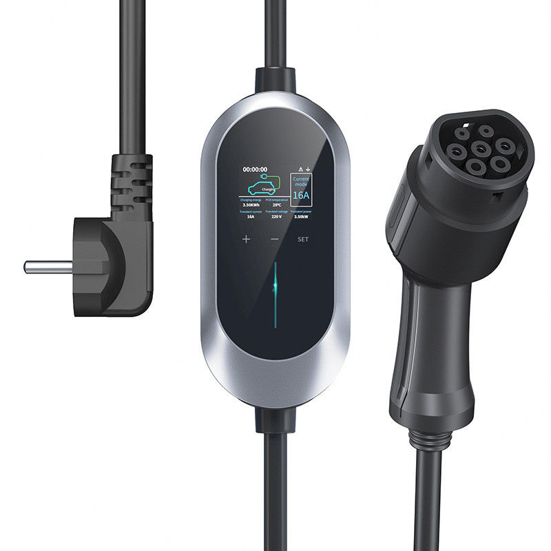 230V CEE 3 Pins Touch Button 7.2 Kw AC Fast Charger Over Load Protection