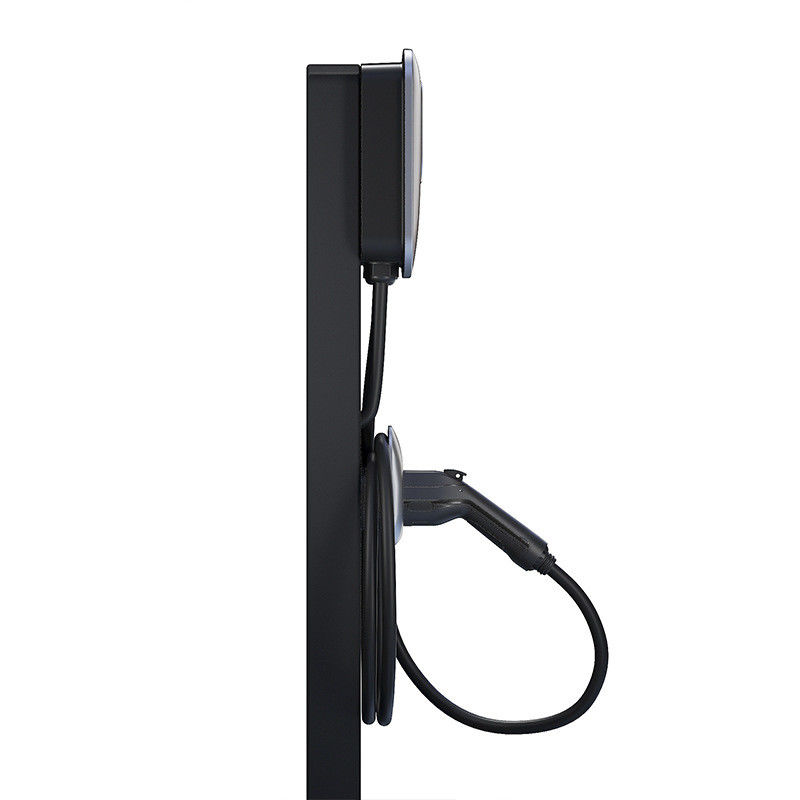 7.4 Meters Cable Column Mounted 11kw Home Type 1 EV Charger With RFID Card