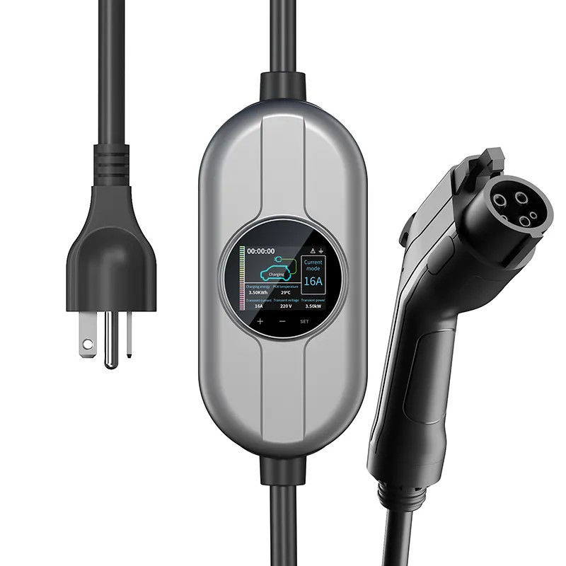 Touch Screen 50Hz To 60Hz 32A Portable AC EV Charger For Fast Charging