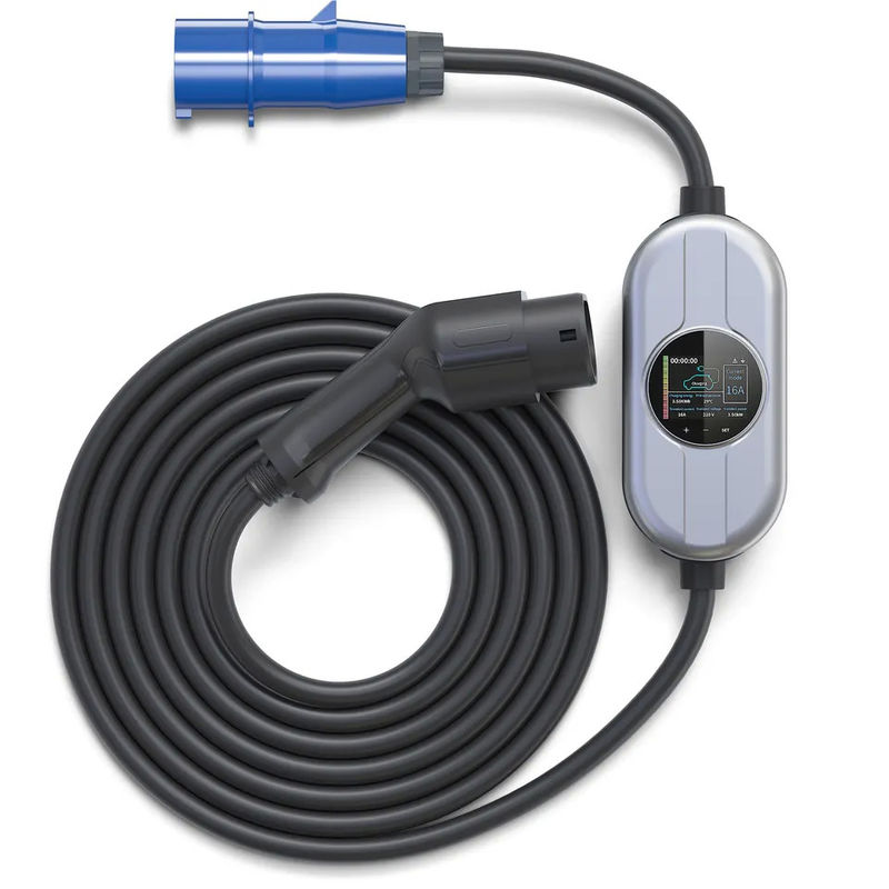 Touch Screen 50Hz To 60Hz 32A Portable AC EV Charger For Fast Charging